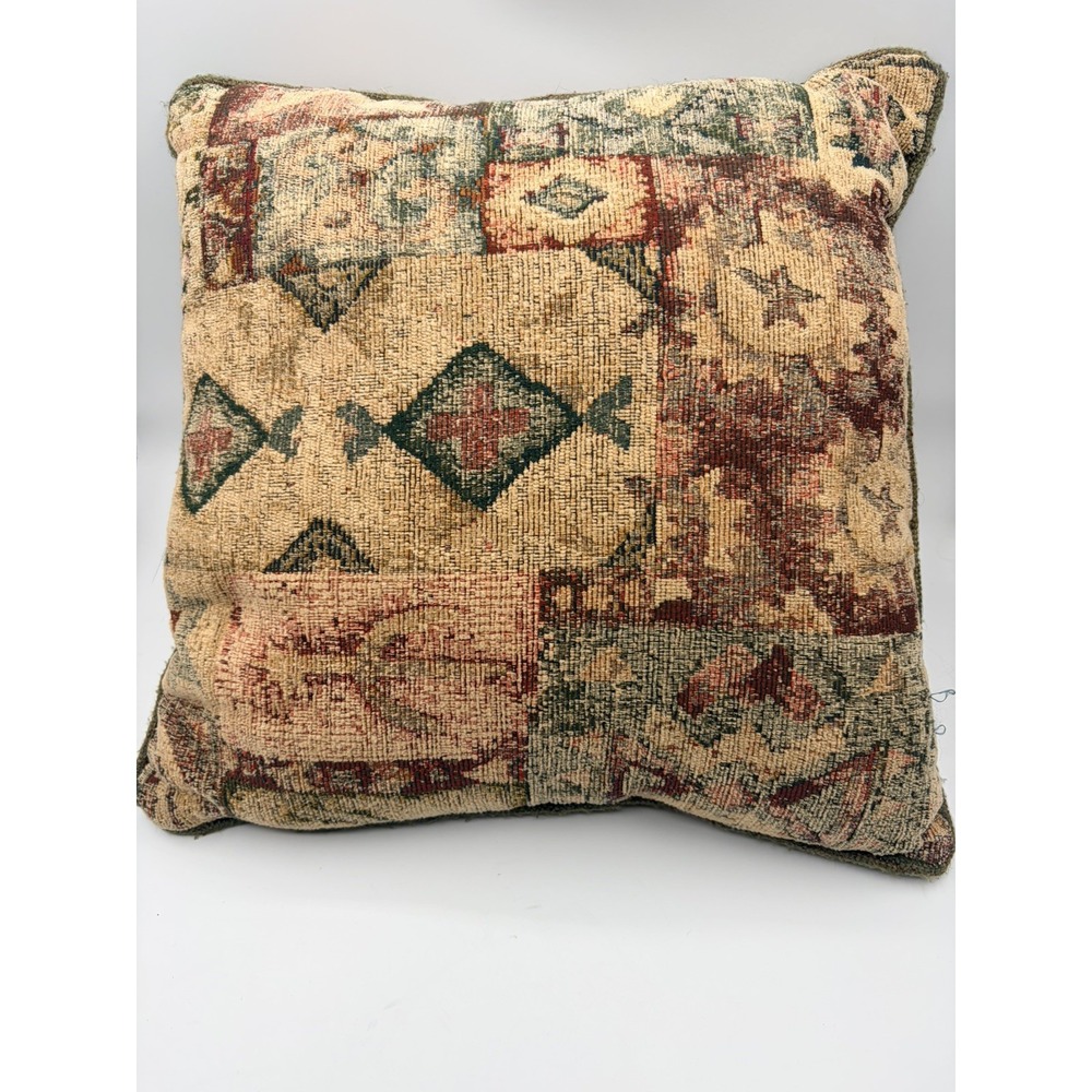 Southwestern Tapestry Throw Pillow, 15" Geometric Accent